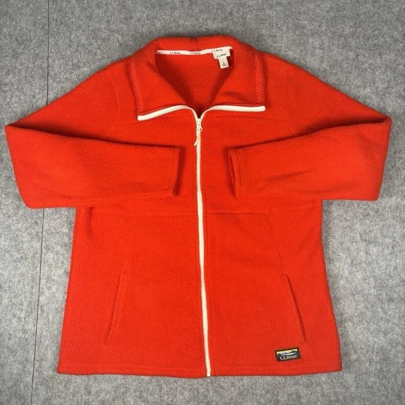 LL Bean Katahdin Jacket Women's L Fleece Sherpa Full Zip Up Cozy Gorpcore - Picture 1 of 9
